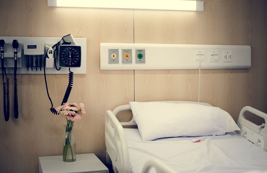 A patient's room in a hospital