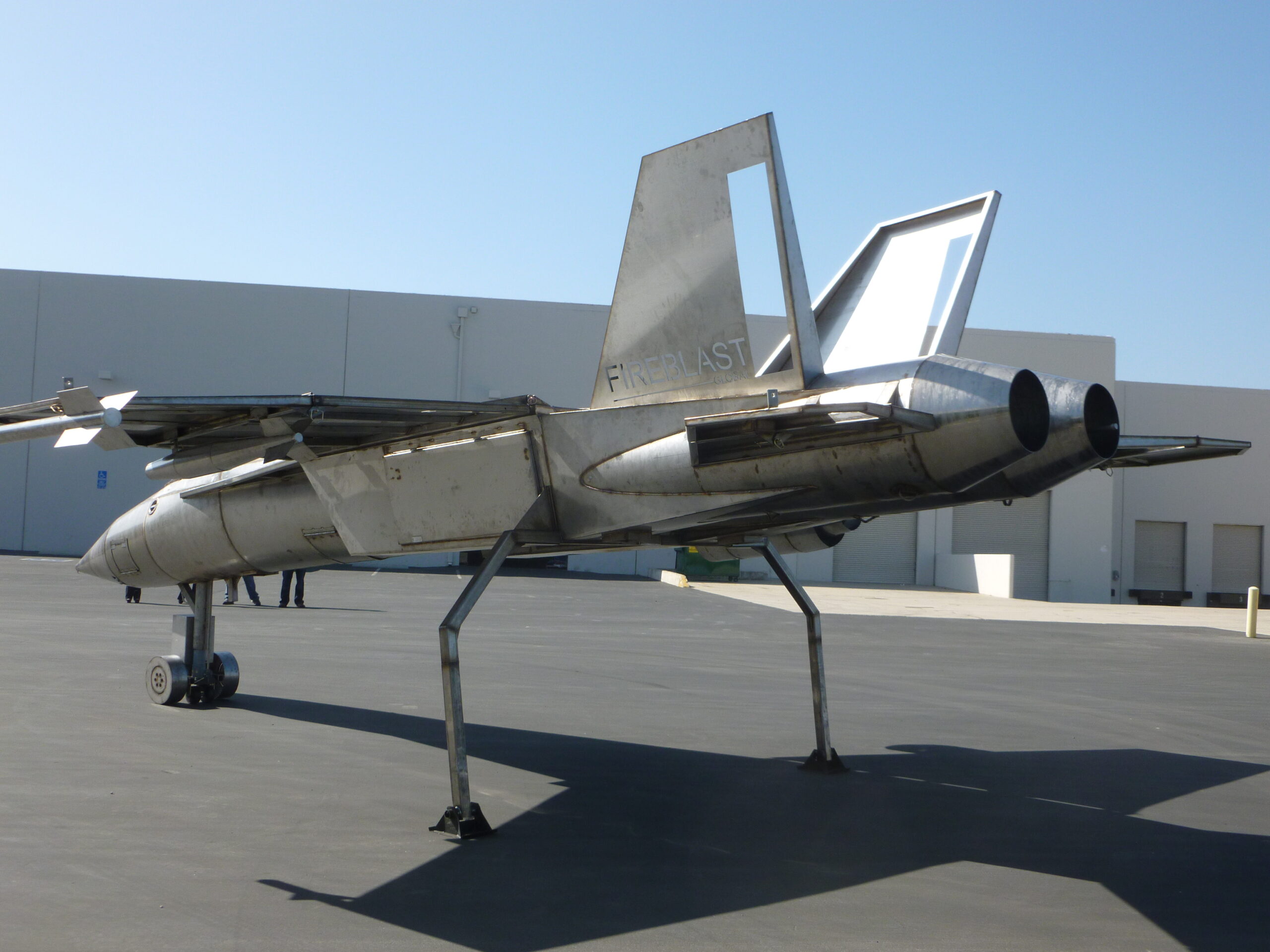 Fighter aircraft ARFF training prop configured for aircraft rescue and firefighting exercises