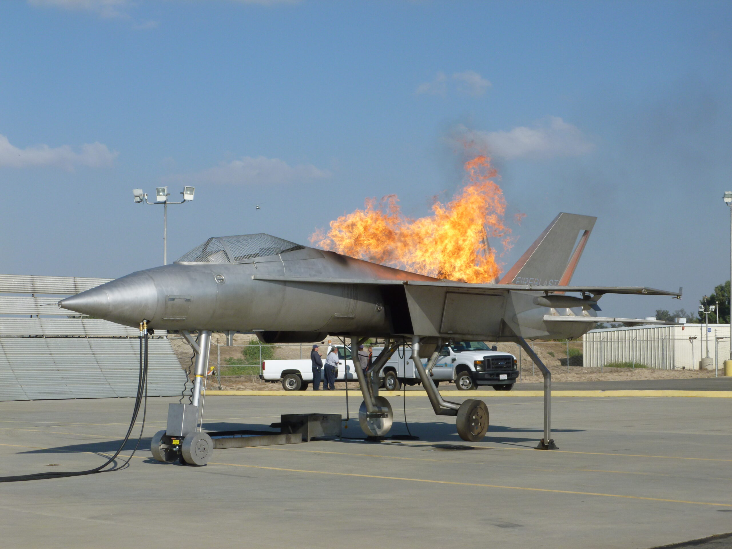 Aircraft rescue and firefighting training prop for realistic ARFF emergency response