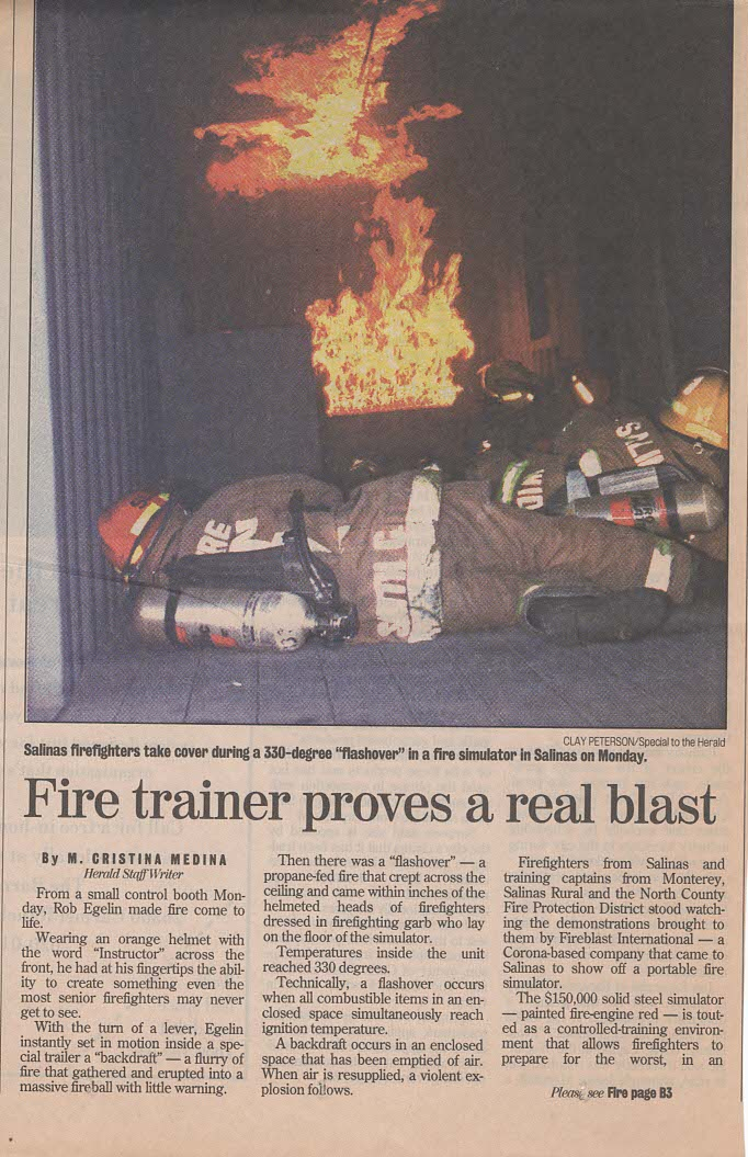 Fireblast Global company history and fire training work